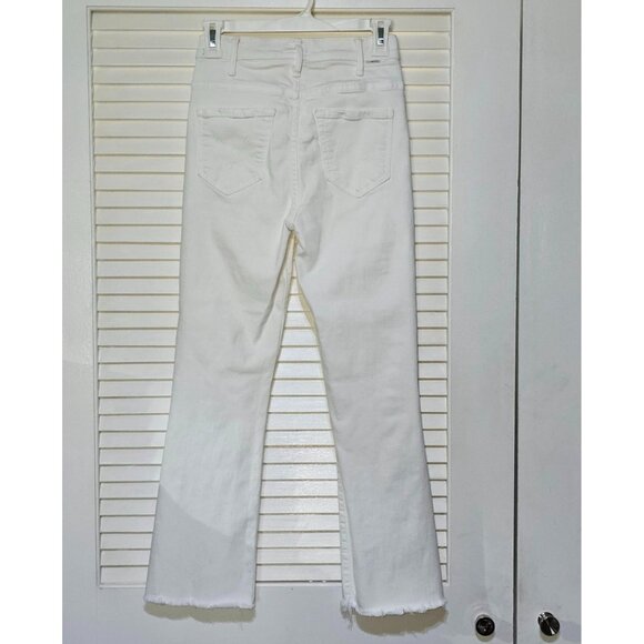 Mother Women's White Denim The Hustler Ankle Fray Jeans Size 24 2606 - Picture 5 of 16